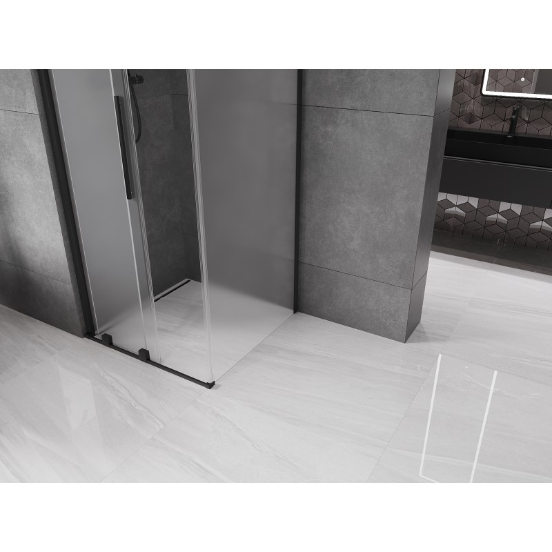 Mexen Velar kabina prysznicowa rozsuwana 90 x 90 cm, szron, czarna - 871-090-090-31-70