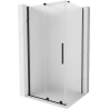Mexen Velar kabina prysznicowa rozsuwana 100 x 90 cm, szron, czarna - 871-100-090-31-70