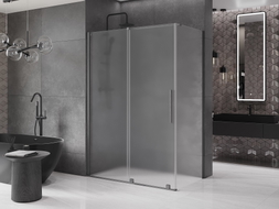 Mexen Velar kabina prysznicowa rozsuwana 160 x 80 cm, szron, gun gray szczotkowany - 871-160-080-31-66