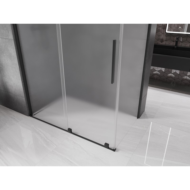 Mexen Velar kabina prysznicowa rozsuwana 130 x 70 cm, szron, czarna - 871-130-070-31-70