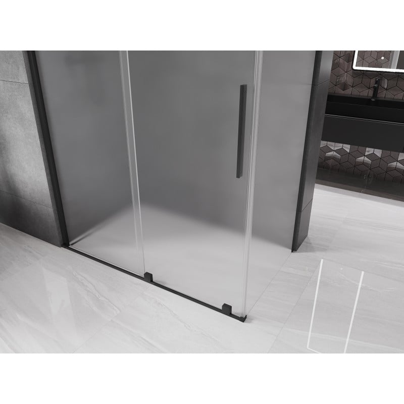 Mexen Velar kabina prysznicowa rozsuwana 140 x 70 cm, szron, czarna - 871-140-070-31-70