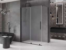 Mexen Velar kabina prysznicowa rozsuwana 140 x 75 cm, szron, czarna - 871-140-075-31-70