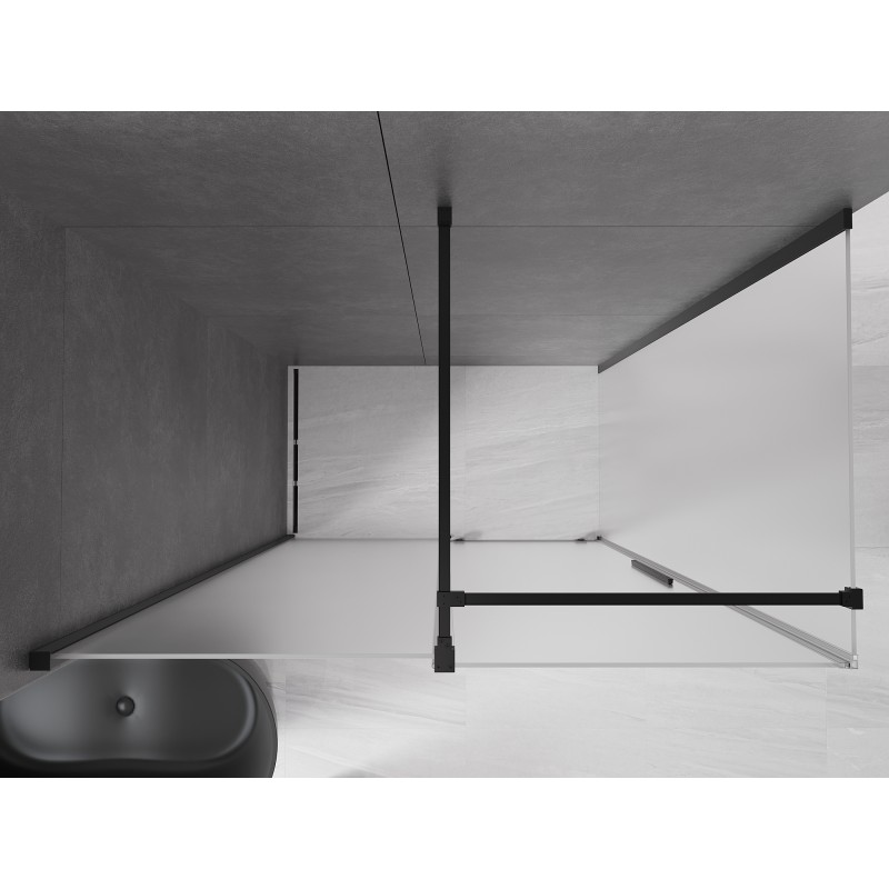 Mexen Velar kabina prysznicowa rozsuwana 140 x 80 cm, szron, czarna - 871-140-080-31-70