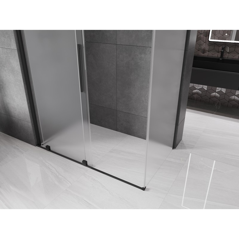 Mexen Velar kabina prysznicowa rozsuwana 140 x 80 cm, szron, czarna - 871-140-080-31-70