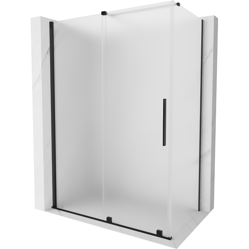 Mexen Velar kabina prysznicowa rozsuwana 150 x 90 cm, szron, czarna - 871-150-090-31-70