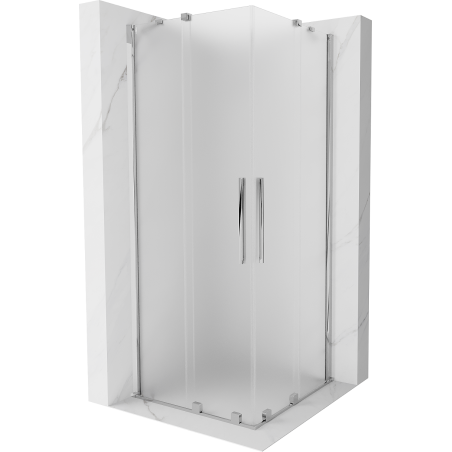 Mexen Velar Duo kabina prysznicowa rozsuwana 80 x 80 cm, szron, chrom - 871-080-080-32-01