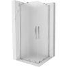 Mexen Velar Duo kabina prysznicowa rozsuwana 80 x 80 cm, szron, chrom - 871-080-080-32-01
