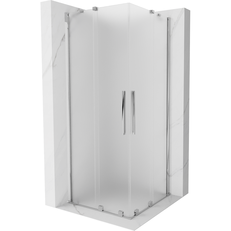 Mexen Velar Duo kabina prysznicowa rozsuwana 90 x 90 cm, szron, chrom - 871-090-090-32-01
