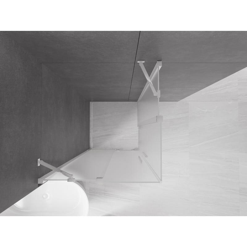 Mexen Velar Duo kabina prysznicowa rozsuwana 90 x 90 cm, szron, chrom - 871-090-090-32-01