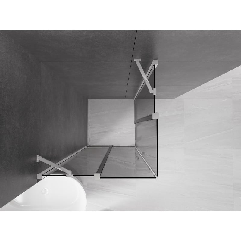 Mexen Velar Duo kabina prysznicowa rozsuwana 100 x 100 cm, grafit, chrom - 871-100-100-42-01