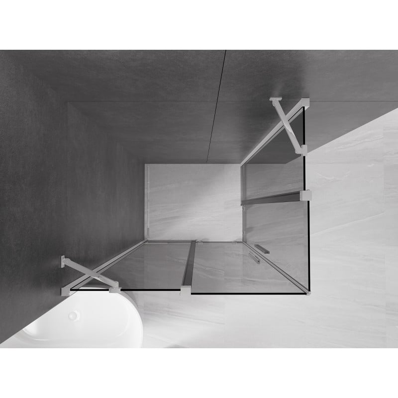 Mexen Velar Duo kabina prysznicowa rozsuwana 90 x 80 cm, grafit, chrom - 871-090-080-42-01