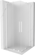 Mexen Velar Duo kabina prysznicowa rozsuwana 100 x 100 cm, szron, biała - 871-100-100-32-20