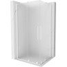Mexen Velar Duo kabina prysznicowa rozsuwana 90 x 80 cm, szron, biała - 871-090-080-32-20