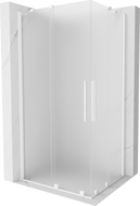 Mexen Velar Duo kabina prysznicowa rozsuwana 90 x 80 cm, szron, biała - 871-090-080-32-20