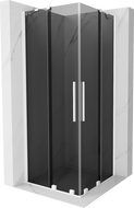 Mexen Velar Duo kabina prysznicowa rozsuwana 100 x 100 cm, grafit, biała - 871-100-100-42-20
