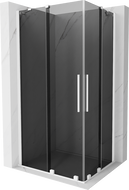 Mexen Velar Duo kabina prysznicowa rozsuwana 90 x 80 cm, grafit, biała - 871-090-080-42-20