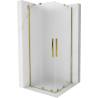 Mexen Velar Duo kabina prysznicowa rozsuwana 90 x 90 cm, szron, złota - 871-090-090-32-50