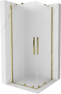 Mexen Velar Duo kabina prysznicowa rozsuwana 90 x 90 cm, szron, złota - 871-090-090-32-50