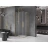 Mexen Velar Duo kabina prysznicowa rozsuwana 90 x 90 cm, szron, złota - 871-090-090-32-50