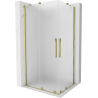 Mexen Velar Duo kabina prysznicowa rozsuwana 90 x 80 cm, szron, złota - 871-090-080-32-50