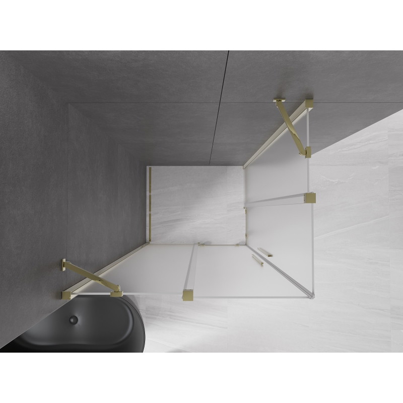 Mexen Velar Duo kabina prysznicowa rozsuwana 100 x 90 cm, szron, złota - 871-100-090-32-50