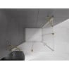 Mexen Velar Duo kabina prysznicowa rozsuwana 100 x 90 cm, szron, złota - 871-100-090-32-50