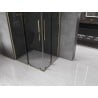 Mexen Velar Duo kabina prysznicowa rozsuwana 100 x 90 cm, grafit, złota - 871-100-090-42-50