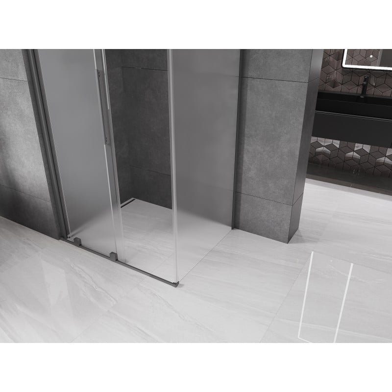 Mexen Velar kabina prysznicowa rozsuwana 130 x 85 cm, szron, gun metal - 871-130-085-31-95