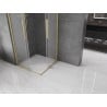 Mexen Velar Duo kabina prysznicowa rozsuwana 100 x 100 cm, szron, złota szczotkowana - 871-100-100-32-55