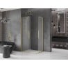 Mexen Velar Duo kabina prysznicowa rozsuwana 100 x 90 cm, szron, złota szczotkowana - 871-100-090-32-55