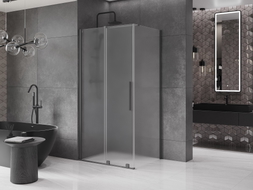 Mexen Velar kabina prysznicowa rozsuwana 140 x 100 cm, szron, gun metal - 871-140-100-31-95