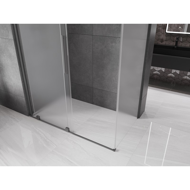 Mexen Velar kabina prysznicowa rozsuwana 150 x 90 cm, szron, gun metal - 871-150-090-31-95