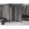Mexen Velar Duo kabina prysznicowa rozsuwana 90 x 90 cm, szron, różowe złoto - 871-090-090-32-60