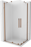 Mexen Velar Duo kabina prysznicowa rozsuwana 100 x 90 cm, szron, różowe złoto - 871-100-090-32-60