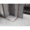 Mexen Velar Duo kabina prysznicowa rozsuwana 90 x 80 cm, szron, różowe złoto - 871-090-080-32-60