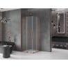 Mexen Velar Duo kabina prysznicowa rozsuwana 100 x 100 cm, szron, różowe złoto - 871-100-100-32-60