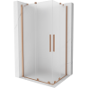 Mexen Velar Duo kabina prysznicowa rozsuwana 100 x 90 cm, szron, miedź szczotkowana - 871-100-090-32-65