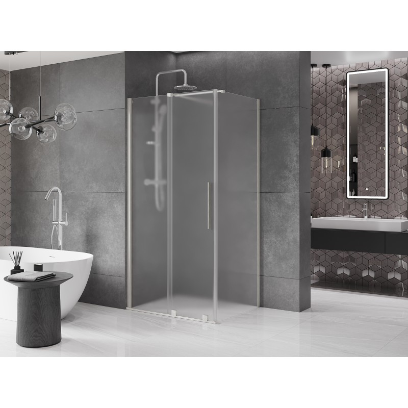 Mexen Velar kabina prysznicowa rozsuwana 120 x 80 cm, szron, nikiel szczotkowany - 871-120-080-31-97