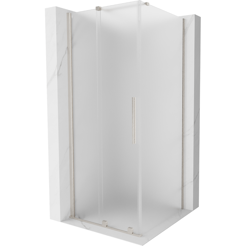 Mexen Velar kabina prysznicowa rozsuwana 120 x 120 cm, szron, nikiel szczotkowany - 871-120-120-31-97