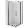 Mexen Velar Duo kabina prysznicowa rozsuwana 90 x 90 cm, szron, gun gray szczotkowany - 871-090-090-32-66