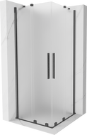 Mexen Velar Duo kabina prysznicowa rozsuwana 90 x 90 cm, szron, gun gray szczotkowany - 871-090-090-32-66