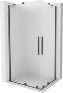 Mexen Velar Duo kabina prysznicowa rozsuwana 90 x 80 cm, szron, gun gray szczotkowany - 871-090-080-32-66