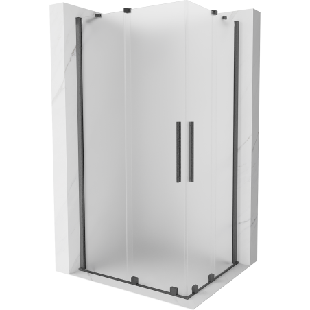 Mexen Velar Duo kabina prysznicowa rozsuwana 100 x 90 cm, szron, gun gray szczotkowany - 871-100-090-32-66