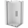 Mexen Velar Duo kabina prysznicowa rozsuwana 100 x 90 cm, szron, gun gray szczotkowany - 871-100-090-32-66
