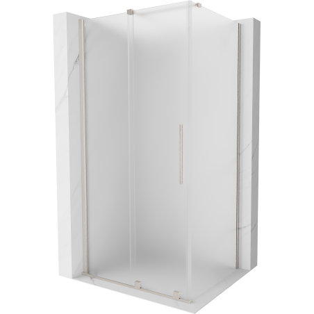 Mexen Velar kabina prysznicowa rozsuwana 130 x 90 cm, szron, nikiel szczotkowany - 871-130-090-31-97