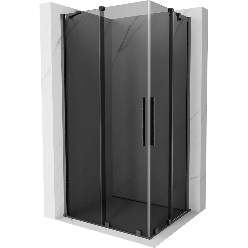 Mexen Velar Duo kabina prysznicowa rozsuwana 90 x 80 cm, grafit, gun gray szczotkowany - 871-090-080-42-66