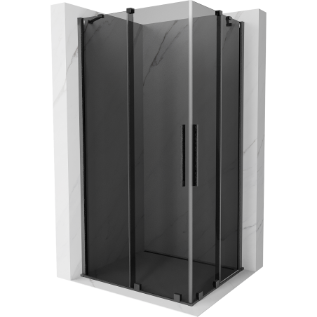 Mexen Velar Duo kabina prysznicowa rozsuwana 90 x 80 cm, grafit, gun gray szczotkowany - 871-090-080-42-66