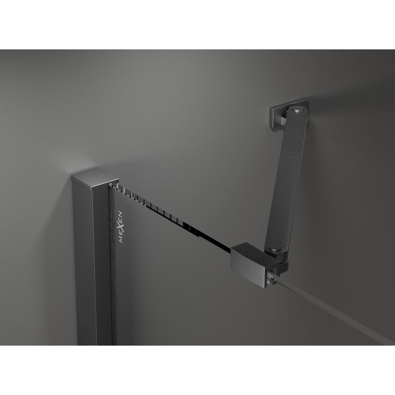 Mexen Velar Duo kabina prysznicowa rozsuwana 90 x 90 cm, grafit, gun gray szczotkowany - 871-090-090-42-66