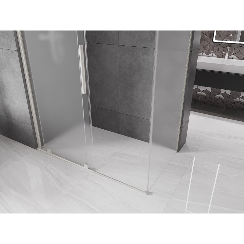 Mexen Velar kabina prysznicowa rozsuwana 140 x 70 cm, szron, nikiel szczotkowany - 871-140-070-31-97