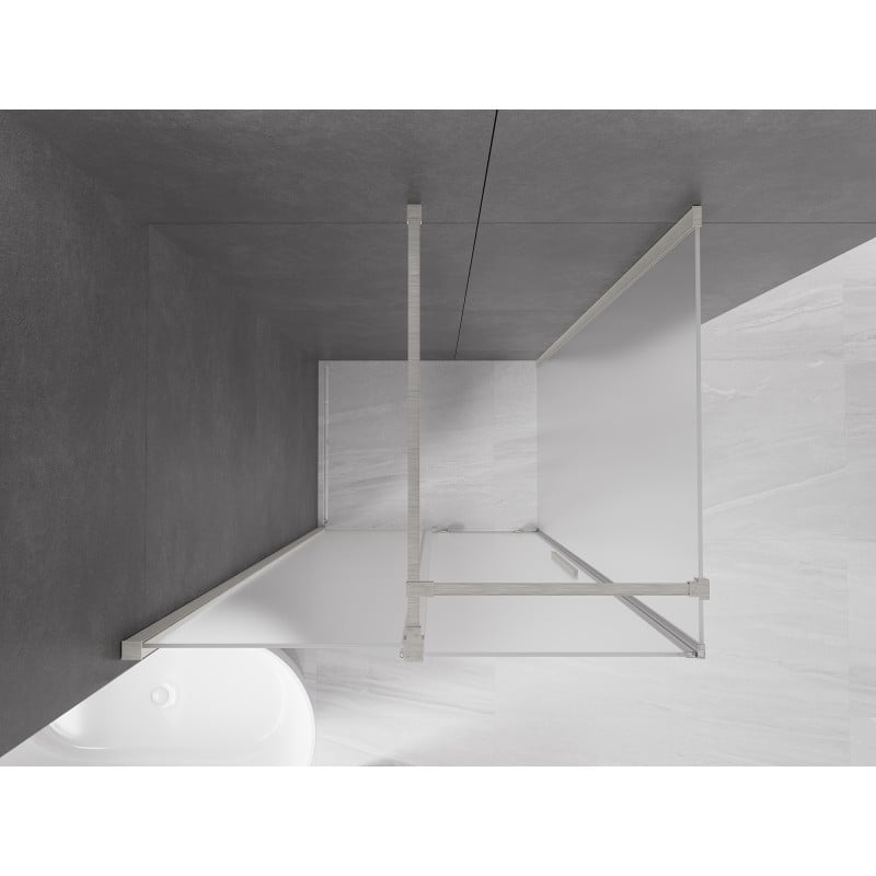Mexen Velar kabina prysznicowa rozsuwana 140 x 90 cm, szron, nikiel szczotkowany - 871-140-090-31-97